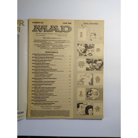 Mad Magazine June 1985 No 255 Ronald Reagan Mike Hammer Cosby Show All Of Me - Picture 4 of 8